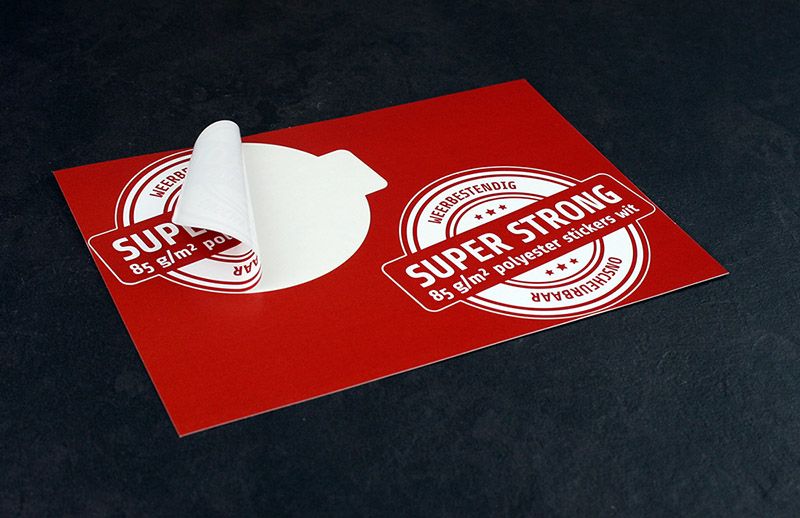 polyester stickers zijn onscheurbaar en waterbestendig